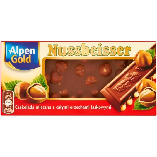 Alpen Gold Czekolada Nussbeisser 100g/20 -zdjęcie numer 1