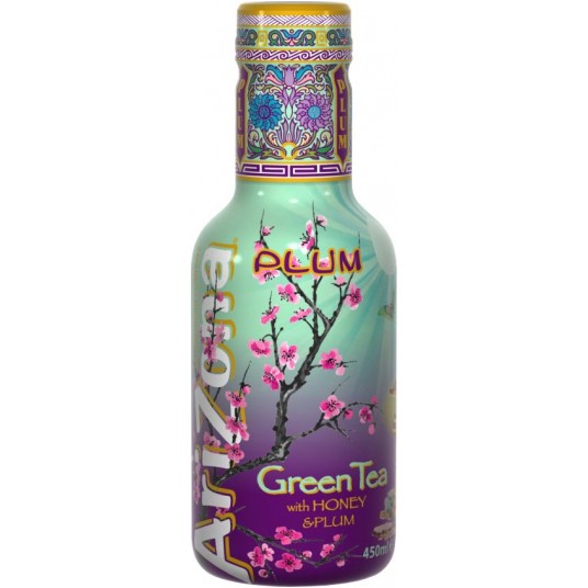 ARIZONA Green Tea Plum 0,45l Butelka 6 szt.
