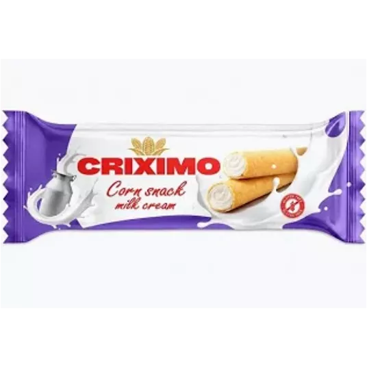 CRIXIMO CORN SNACK PUFFY CREAM O SMAKU MLECZNYM 18G K24 -zdjęcie numer 1