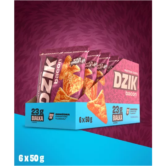 DZIK CHIPSY BEKONOWE 50g OPAK 6 -zdjęcie numer 3