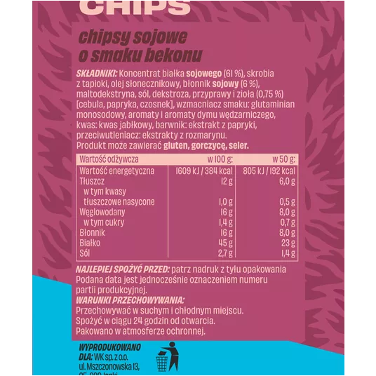DZIK CHIPSY BEKONOWE 50g OPAK 6 -zdjęcie numer 2