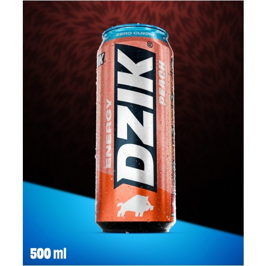 DZIK ENERGY PEACH 500ML -zdjęcie numer 1