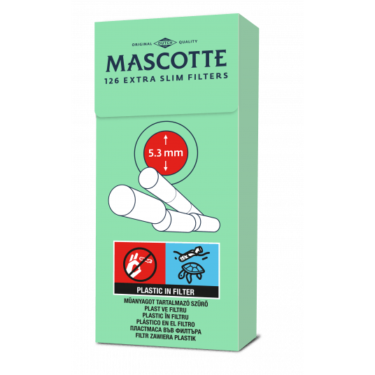 Filtry Extra Slim Masotte 5,3 mm Pre-Cut 126 szt.