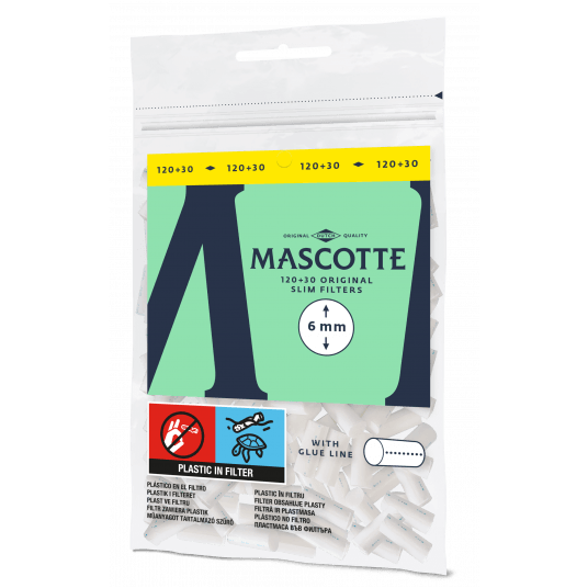 Filtry Slim Mascotte 6 mm 150 szt.
