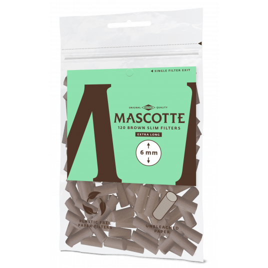 Filtry Slim Mascotte 6 mm Brown XL 120 szt.