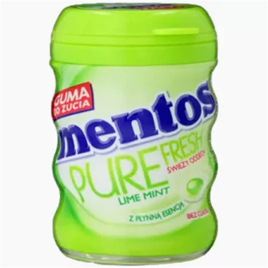 Guma BUTELKA Mentos Pure Fresh Lime 60g/6/24 -zdjęcie numer 1