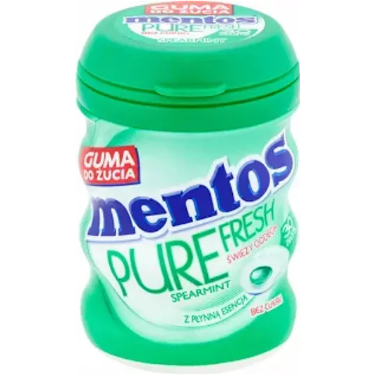Guma BUTELKA Mentos Pure Fresh Spearmint 60g/6/24 -zdjęcie numer 2