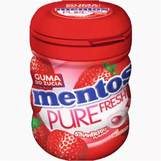 Guma BUTELKA Mentos Pure Fresh Strawberry 60g/6/24 -zdjęcie numer 1