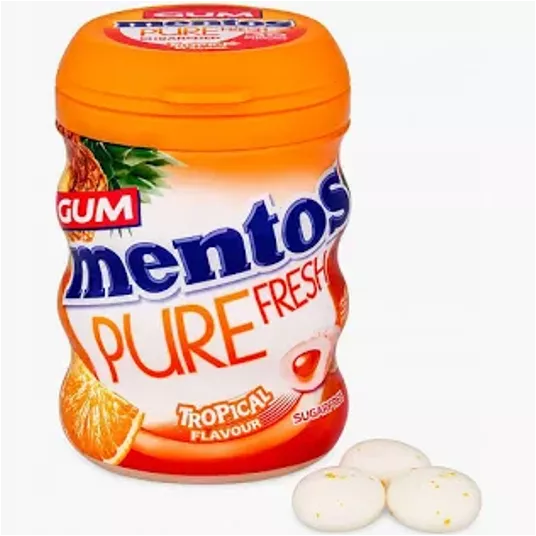 Guma BUTELKA Mentos Pure Fresh Tropical 60g/6/24 -zdjęcie numer 1