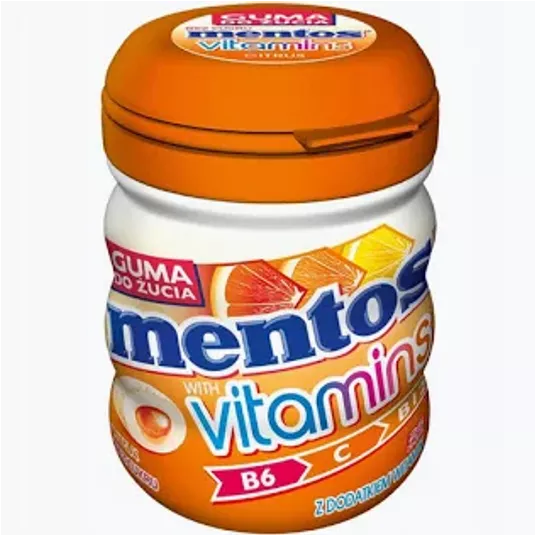 Guma BUTELKA Mentos Vitamin Citrus 50g/6/24 -zdjęcie numer 2
