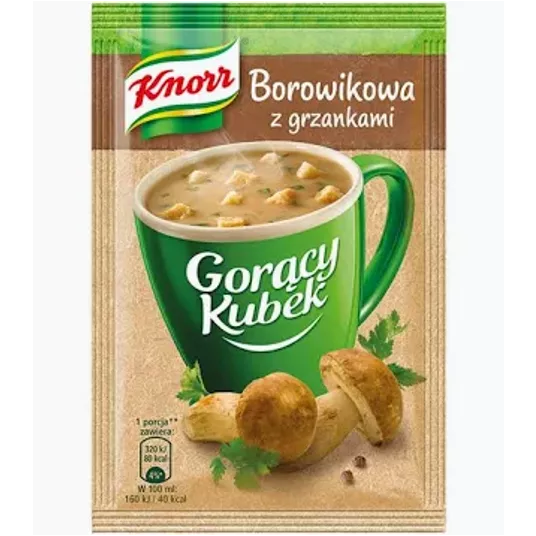 Knorr Gorący Kubek Borowikowa z Grzankami 15g/40 -zdjęcie numer 1