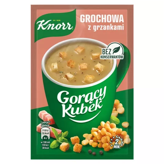 Knorr Gorący Kubek Grochowa z Grzankami 21g/38 -zdjęcie numer 1