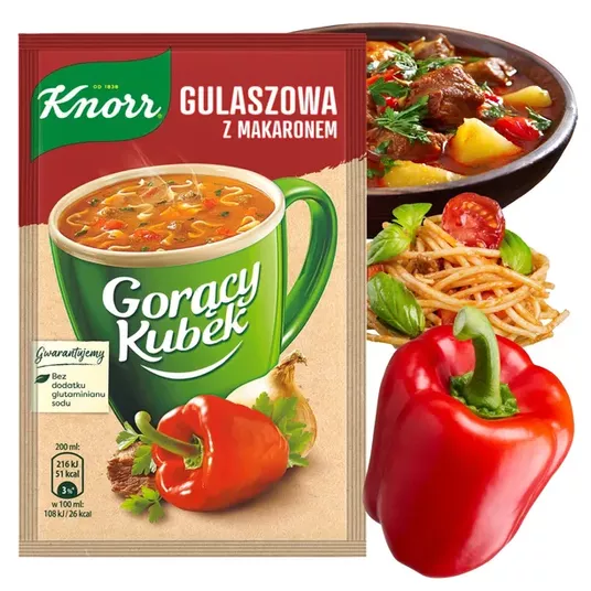 Knorr Gorący Kubek Gulaszowa z Makaronem 16g/40 -zdjęcie numer 1