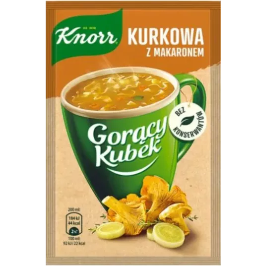 Knorr Gorący Kubek Kurkowa z Makaronem 13g/40 -zdjęcie numer 1