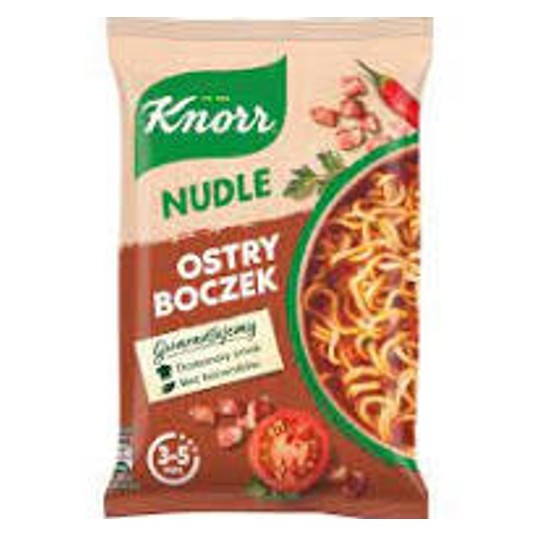 Knorr Nudle Ostry Boczek 63g/22 -zdjęcie numer 1