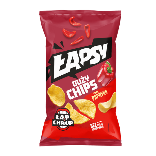 ŁAPSY PRAŻYNKI CHIPS PAPRYKA 110G K16 -zdjęcie numer 1