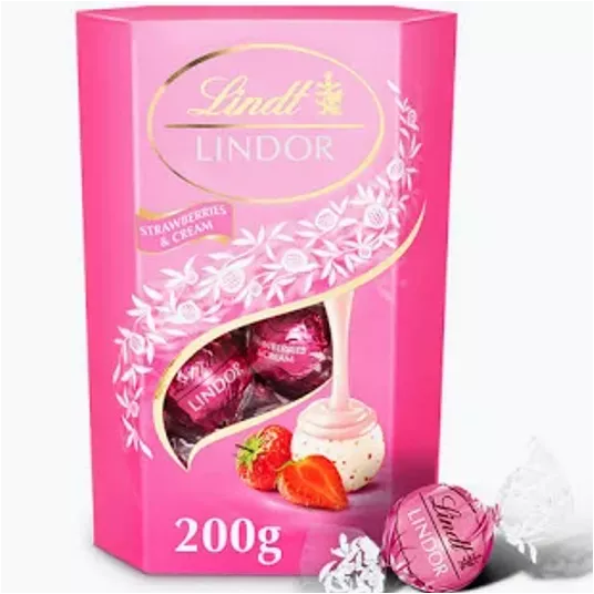 Lindt Praliny Lindor Strawberry&Cream 200g/8 -zdjęcie numer 1