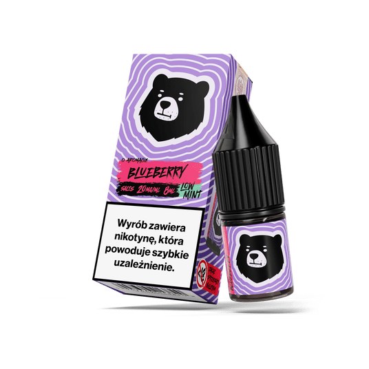 Liquid Salt Go Bears o aromacie Blueberry Low Mint 20mg 8ml -zdjęcie numer 1