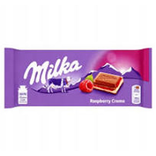 Milka Czekolada Raspberry Cream 100g/25 IMP -zdjęcie numer 1