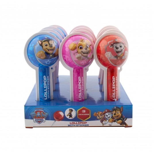 Paw Patrol Lollipop with Sticker 12szt. -zdjęcie numer 1