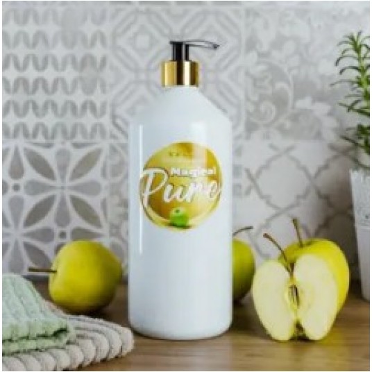 Płyn do mycia naczyń Jabłko 1L Biały Złoty -zdjęcie numer 1