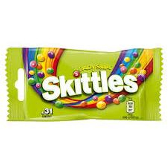 Skittles Crazy Sours Zielony 38g/14 IMP -zdjęcie numer 1