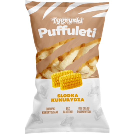 TYGRYSKI CHR. KUK. PUFFULETI SŁODKA KUKURYDZA 85G K16 -zdjęcie numer 1