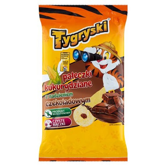 TYGRYSKI PAŁECZKI KUK. Z NADZIENIEM CZEKOLADOWYM 60G K24 -zdjęcie numer 1