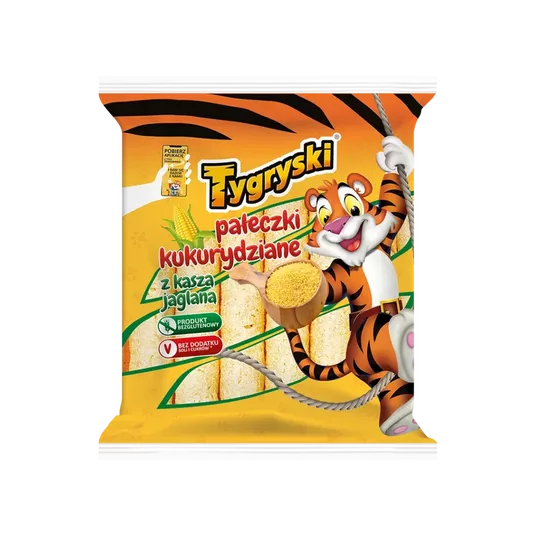 TYGRYSKI PAŁECZKI KUKURYDZIANE 60G K40 -zdjęcie numer 1