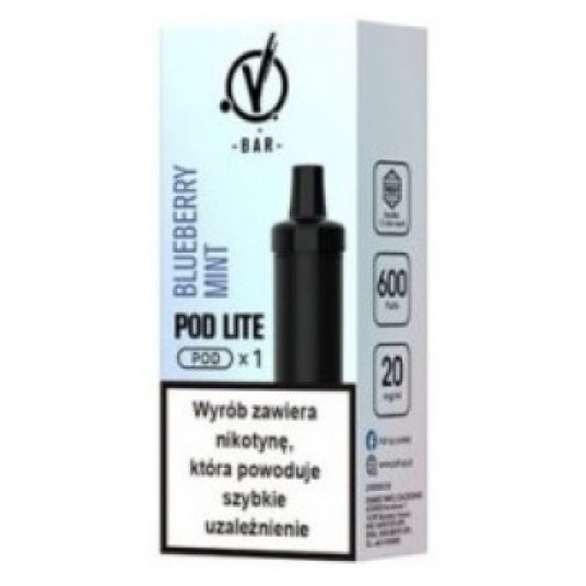 V BAR CUBO LITE KARTRIDŻ BLUEBERRY MINT 2ml 20mg