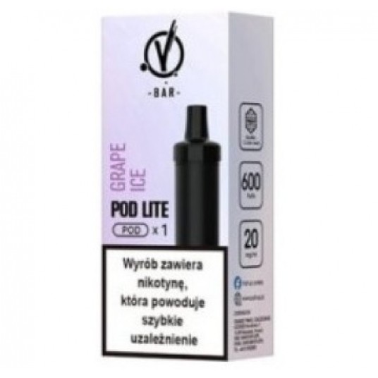V BAR CUBO LITE KARTRIDŻ GRAPE ICE 2ml 20mg