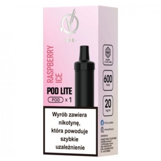 V BAR CUBO LITE KARTRIDŻ RASPBERRY ICE 2ml 20mg