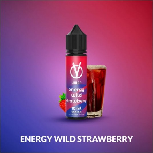 VJUICE LONGFILL ENERGY WILD STRAWBERRY 10ml 0mg