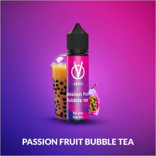 VJUICE LONGFILL PASSION FRUIT BUBBLE TEA 10ml 0mg