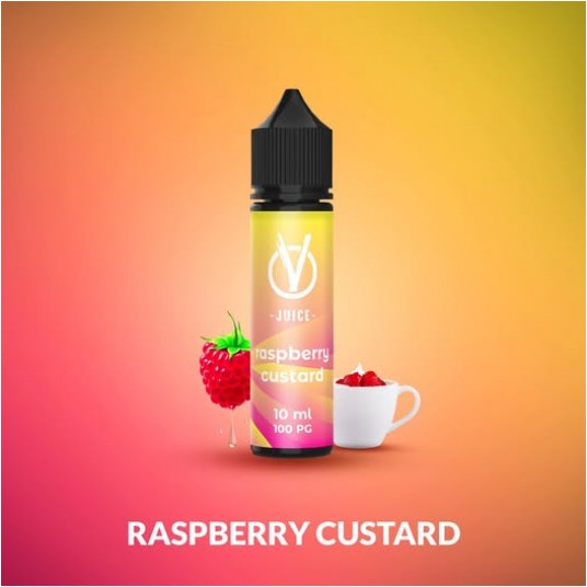 VJUICE LONGFILL RASPBERRY CUSTARD 10ml 0mg