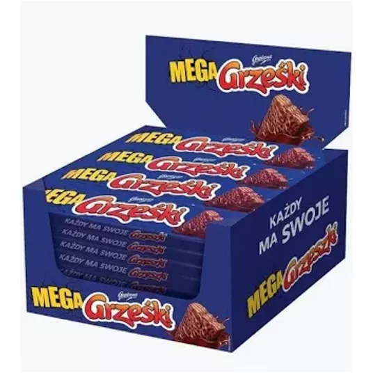 Wafel Grześki Mega w Czekoladzie 48g/36 -zdjęcie numer 1