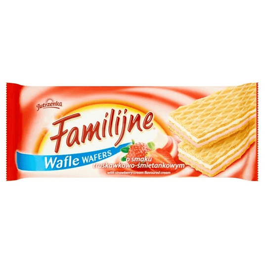 Wafle Familijne 180g Truskawka-Śmietana -zdjęcie numer 1