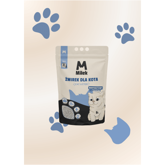 Żwirek bentonitowy dla kota Miłek 5l