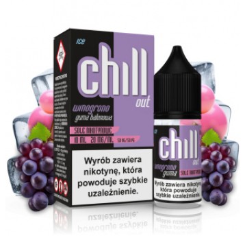CHILL OUT SALT WINOGRONO GUMA BALONOWA ICE 20MG 10ML