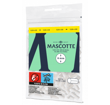 Filtry Slim Mascotte 6 mm 150 szt.