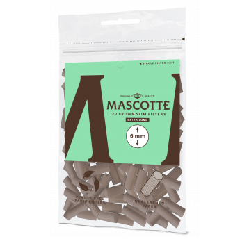 Filtry Slim Mascotte 6 mm Brown XL 120 szt.
