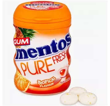 Guma BUTELKA Mentos Pure Fresh Tropical 60g/6/24