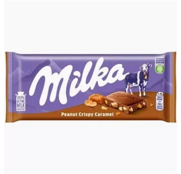 Milka Czekolada Peanut Crispy Carmel 90g/24