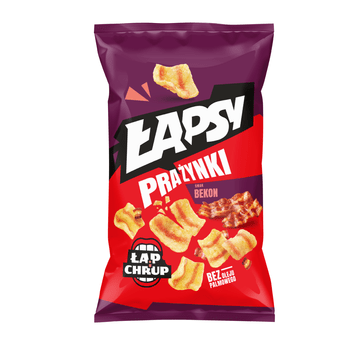 PRAŻYNKI ŁAPSY 120G O SMAKU BEKONOWYM PSZENNE K16