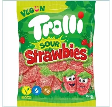 Trolli Żelki Kwaśne TRUSKAWKA 150g/21