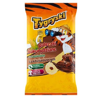 TYGRYSKI PAŁECZKI KUK. Z NADZIENIEM CZEKOLADOWYM 60G K24