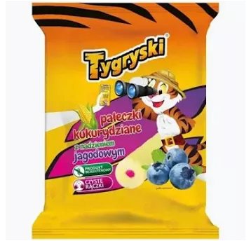 TYGRYSKI PAŁECZKI KUK. Z NADZIENIEM JAGODOWYM 60G K24