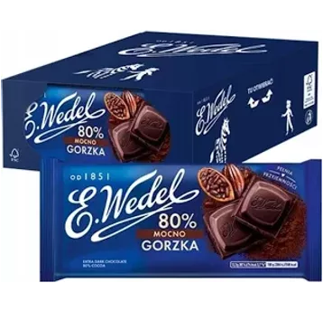 Wedel Czekolada Mocno Gorzka 80% 80g/22