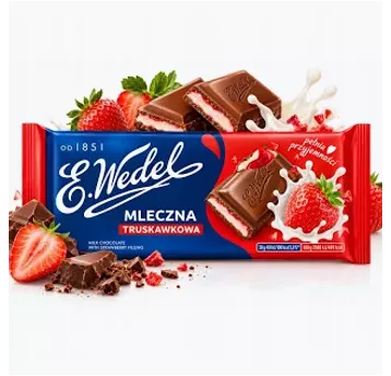 Wedel Czekolada Truskawkowa 100g/20